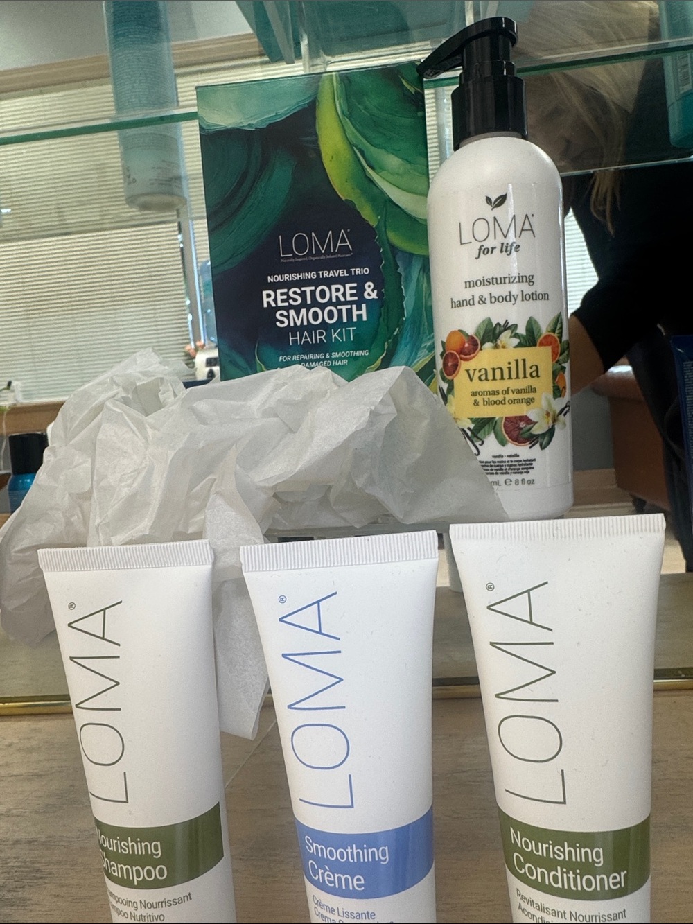 LOMA Vanilla Moisturizing Hand & Body Lotion - White with Green Accents